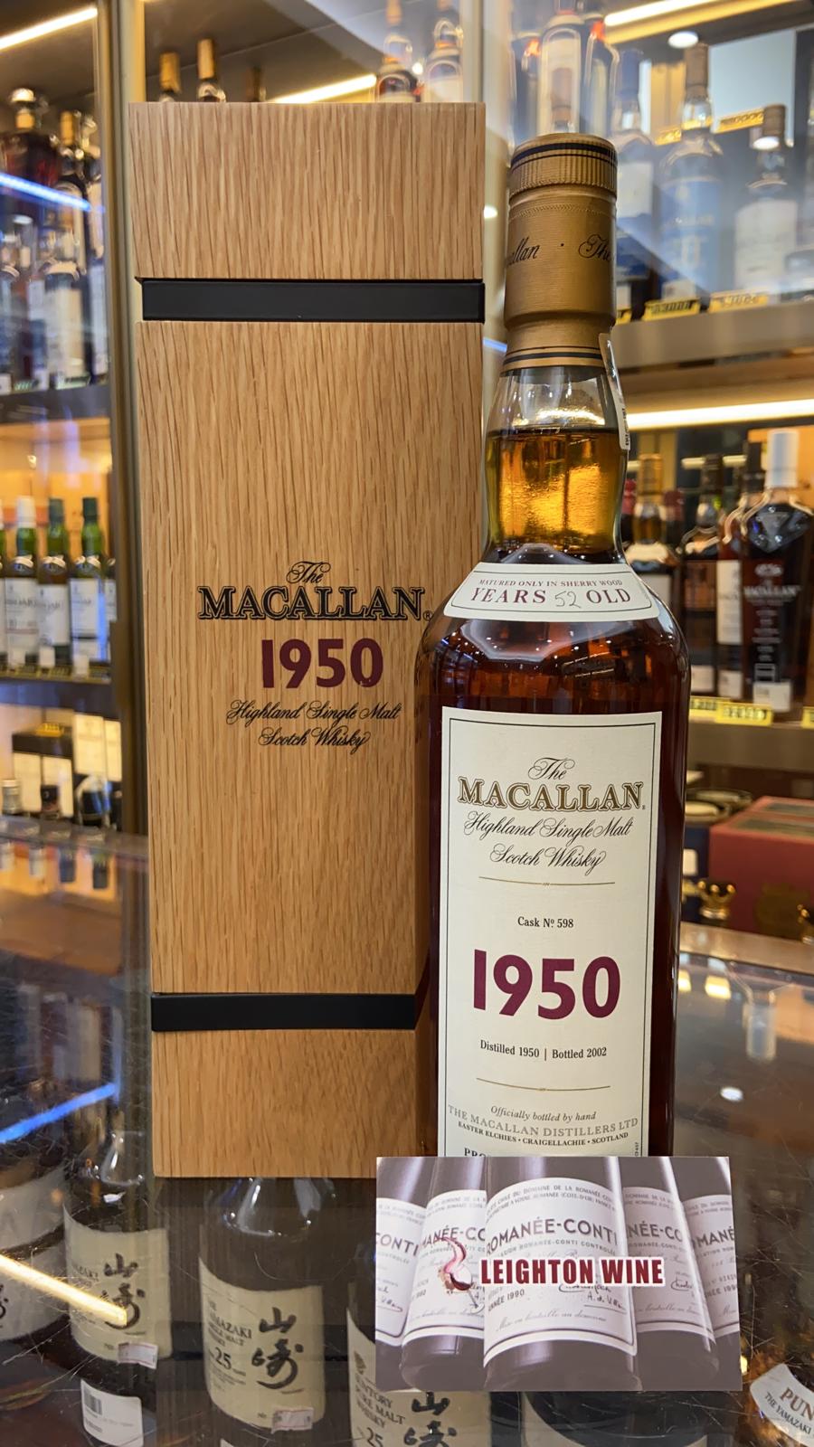 Macallan 1950 52 Year Old Fine & Rare