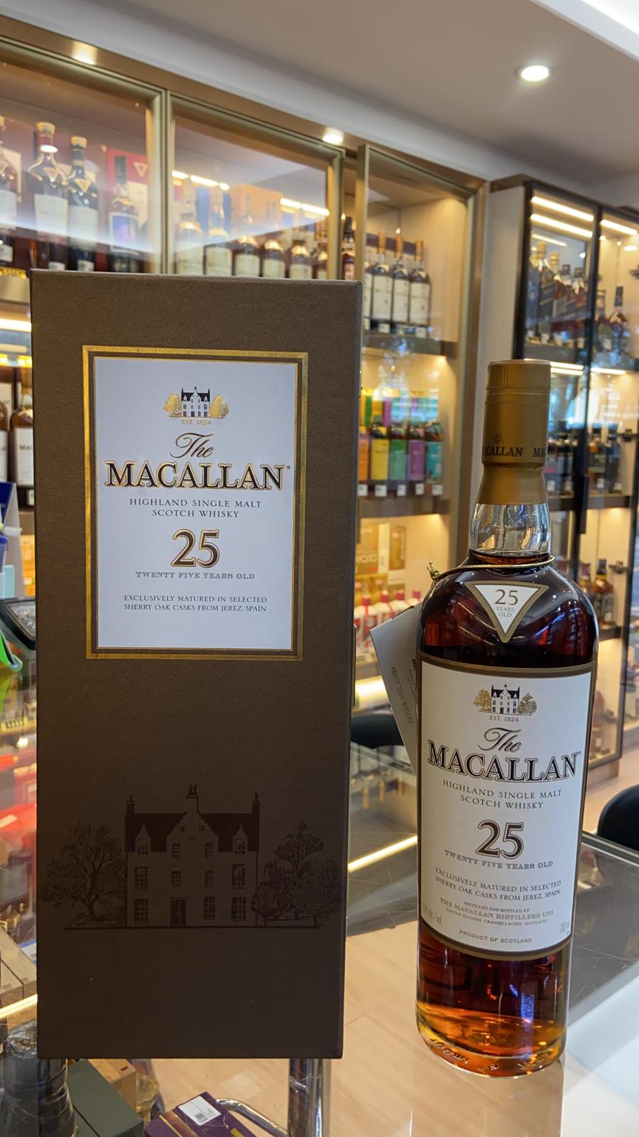 Macallan 25 Year Old Sherry Oak (Brown Box Old Version) 