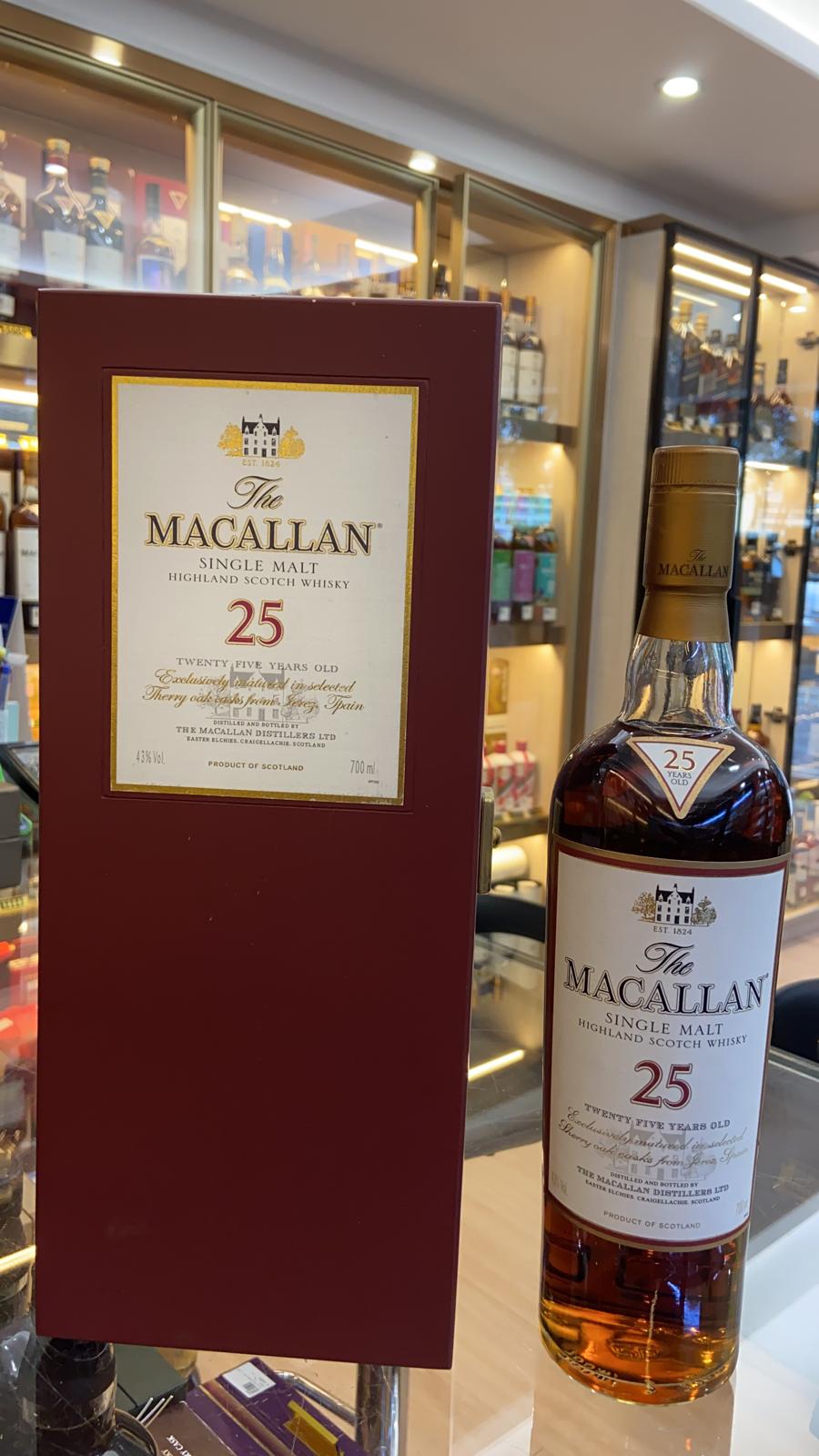 Macallan 25 Years Old Sherry Oak (Red Box Old Version) 700ml 